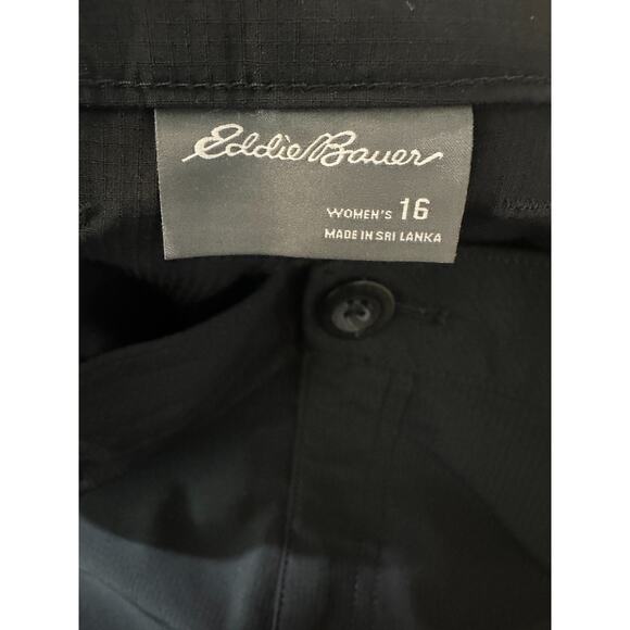 Eddie Bauer Ripstop Crop Pants Stretch Cargo Zip Pocket Capri Women's Size 16 - Picture 10 of 15